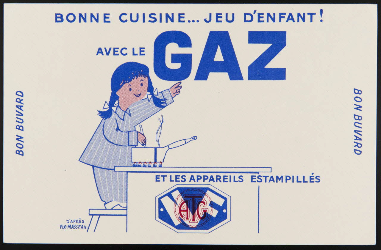 buvard publicitaire BONNE CUISINE... JEU D'ENFANT !  AVEC LE GAZ 1994.34.477 Photo