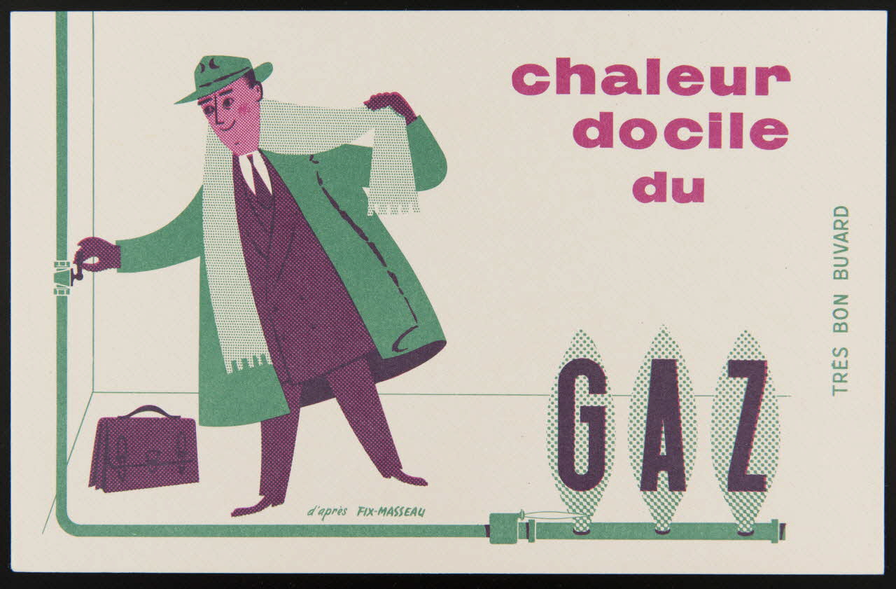 buvard publicitaire chaleur  docile  du  GAZ 1994.34.478 Photo