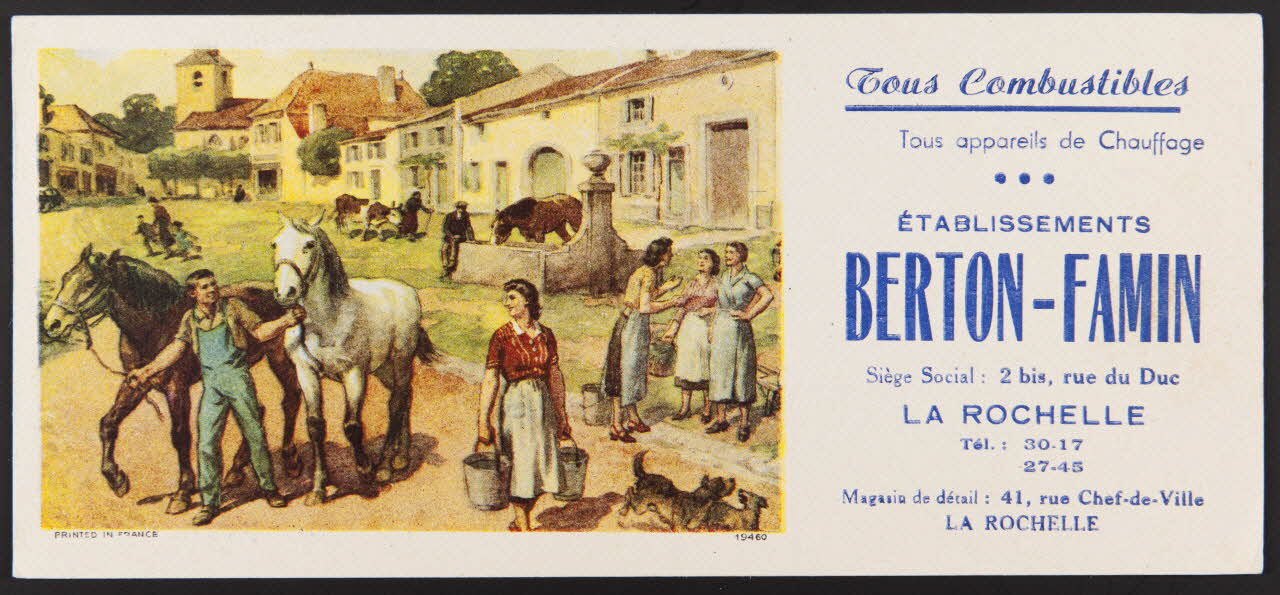 buvard publicitaire ETABLISSSEMENTS  BERTON-FAMIN 1994.34.485 Photo