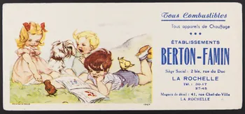 buvard publicitaire ETABLISSSEMENTS  BERTON-FAMIN 1994.34.487 Photo