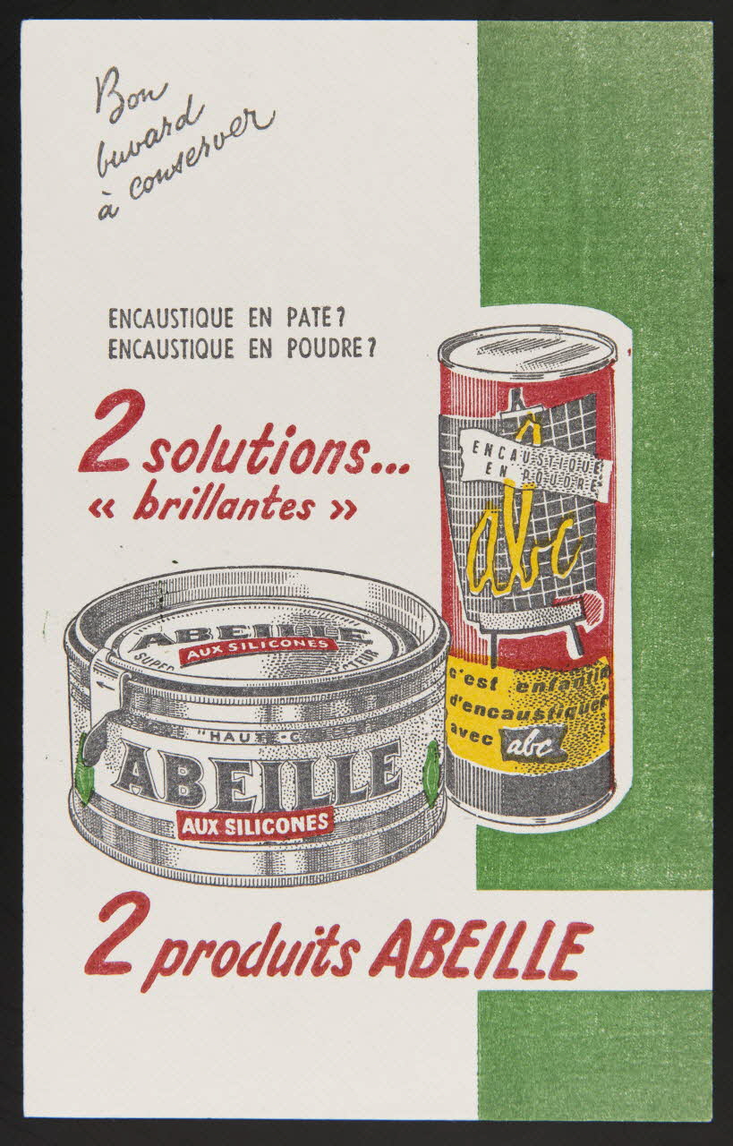 buvard publicitaire 2 solutions...  "brillantes"  2 produits ABEILLE 1994.34.488 Photo