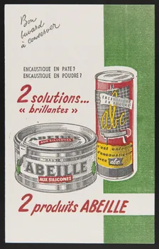 buvard publicitaire 2 solutions...  "brillantes"  2 produits ABEILLE 1994.34.488 Photo