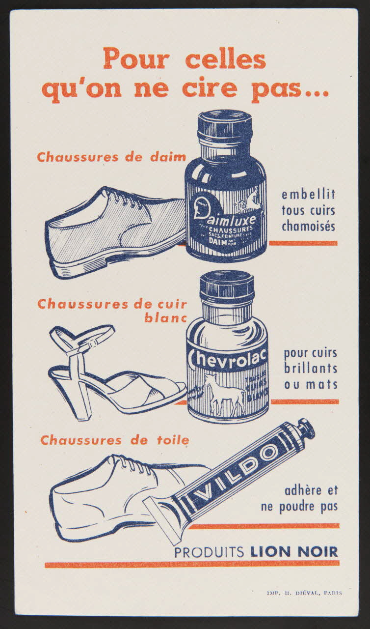 buvard publicitaire Pour celle  qu'on ne cire pas... PRODUITS LION NOIR 1994.34.512 Photo