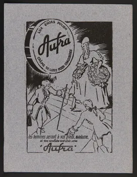 buvard publicitaire les hommes seront à vos pieds, madame,  si vos souliers sont cirés avec  "Aufra" 1994.34.515 Photo