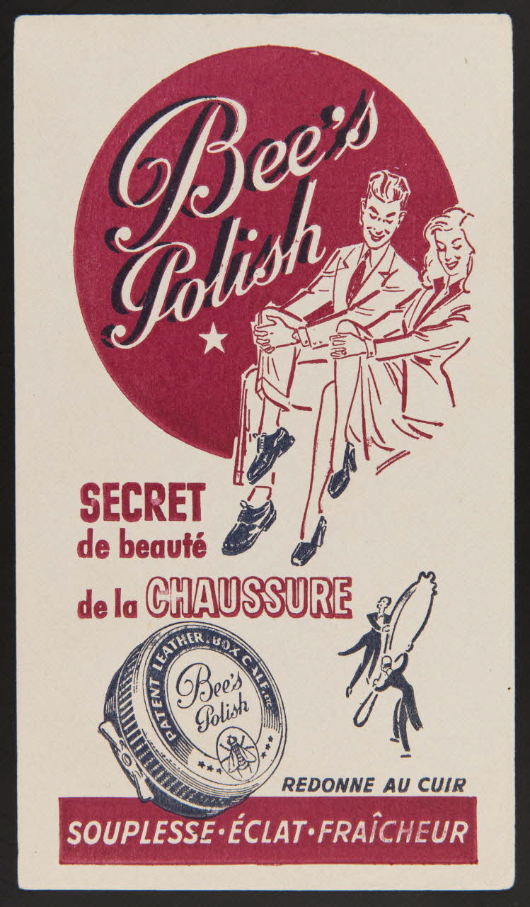 buvard publicitaire Bee's  Polish  SECRET  de beauté  de la CHAUSSURE 1994.34.518 Photo