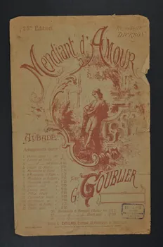 Fabrice Lemon ; Gustave Goublier ; Henri Dickson ; Eveillard & Jacquot Editeurs; chanson petit format Île-de-France, France 1922 1966.187.43 Photo Mucem