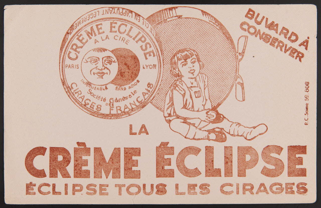 buvard publicitaire LA  CREME ECLIPSE  ECLIPSE TOUS  LES CIRAGES 1994.34.522 Photo