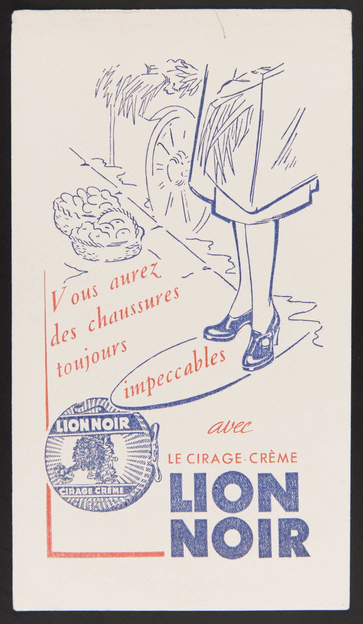 buvard publicitaire Vous aurez  des chaussures  toujours  impeccables  avec  LE CIRAGE - CREME  LION NOIR 1994.34.533 Photo