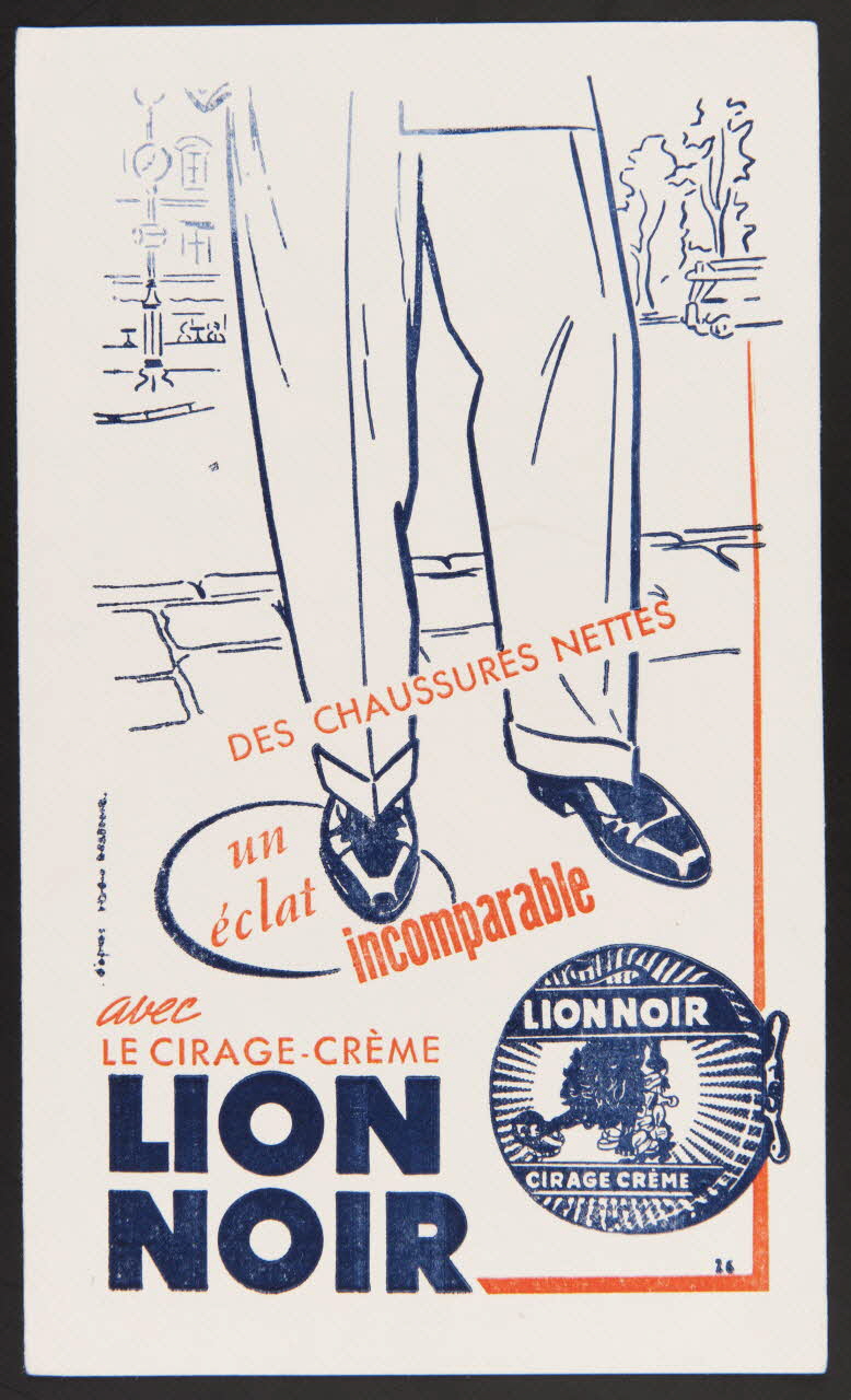 buvard publicitaire DES CHAUSSURES NETTES  LION NOIR 1994.34.534 Photo