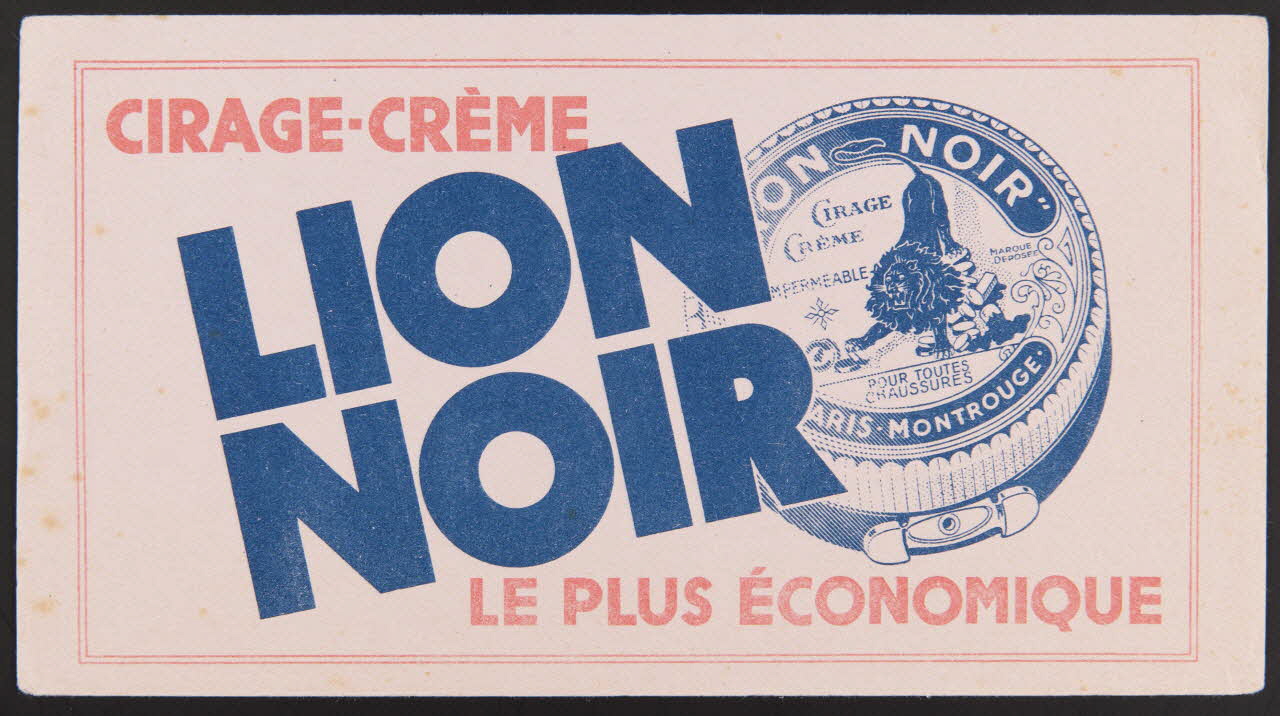 buvard publicitaire CIRAGE-CREME  LION  NOIR 1994.34.535 Photo