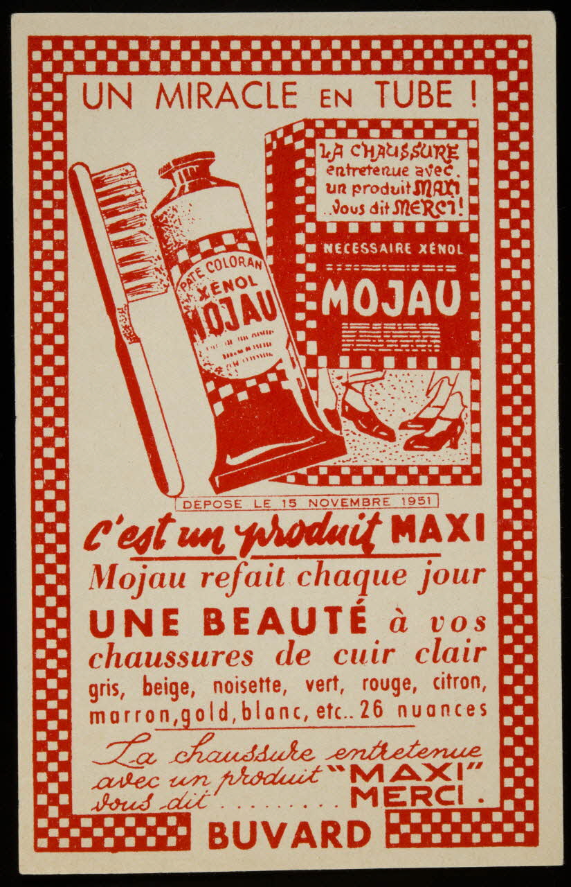 buvard publicitaire MOJAU 1994.34.541 Photo
