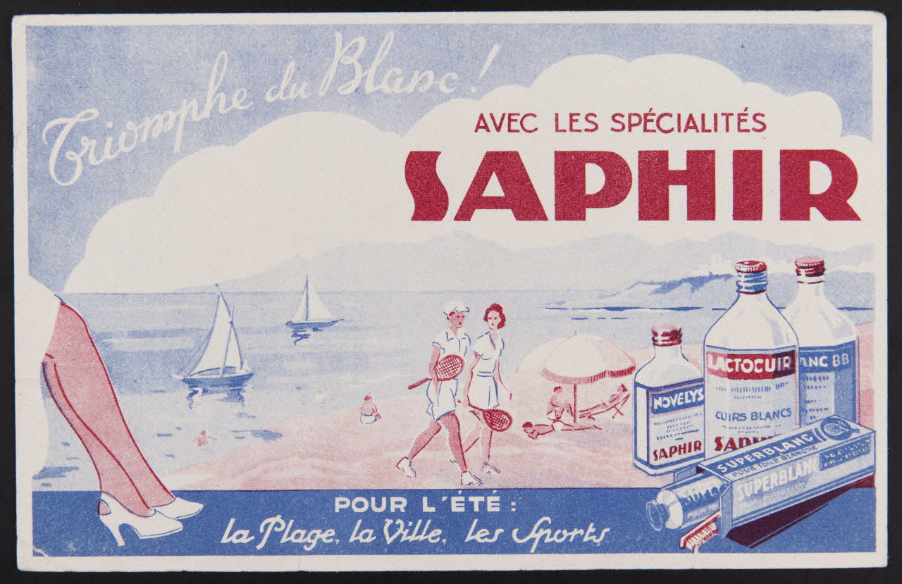 buvard publicitaire Triomphe du Blanc !  AVEC LES SPECIALITES  SAPHIR 1994.34.548 Photo