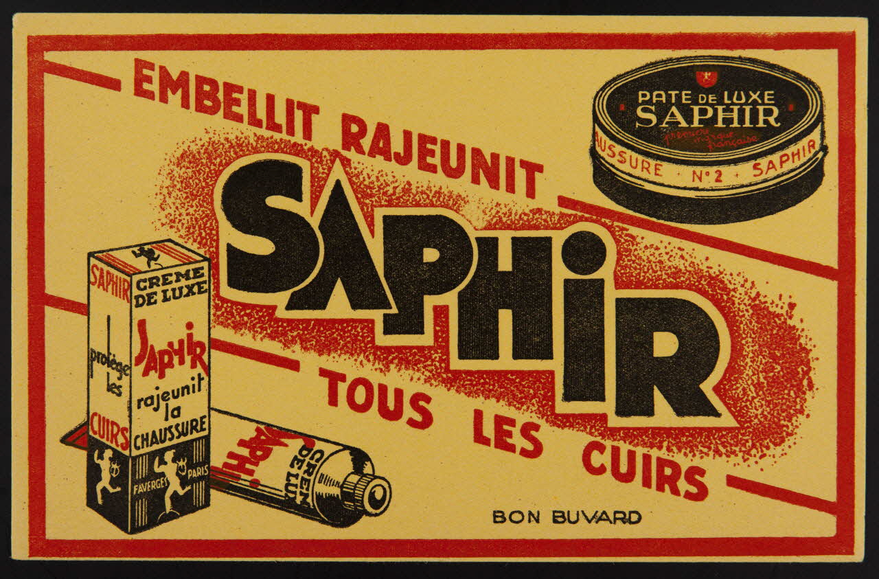 buvard publicitaire EMBELLIT RAJEUNIT  SAPHIR  TOUS LES CUIRS 1994.34.550 Photo