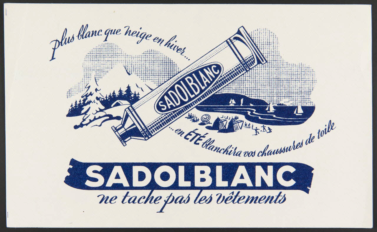 buvard publicitaire plus blanc que neige en hiver...  SADOLBLANC 1994.34.554 Photo