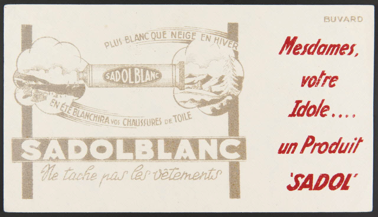 buvard publicitaire PLUS BLANC QUE NEIGE EN HIVER  SADOLBLANC 1994.34.555 Photo