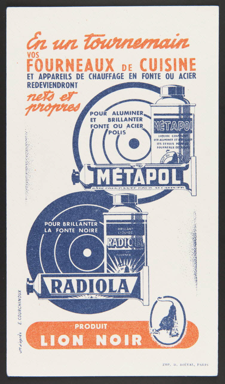 buvard publicitaire RADIOLA  PRODUIT  LION NOIR 1994.34.572 Photo