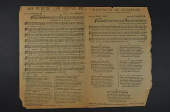 Ferdinand Louis Bénech ; Ernest Dumont ; Marc Hély chanson petit format Île-de-France, France 1915 1966.187.44  Photo Mucem