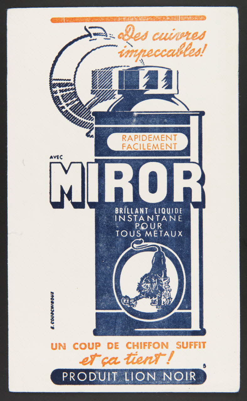 buvard publicitaire UN COUP DE CHIFFON SUFFIT  et ça tient !  PRODUIT LION NOIR 1994.34.574 Photo