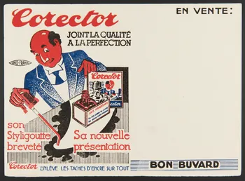buvard publicitaire Corector  JOINT LA QUALITE  A LA PERFECTION 1994.34.575 Photo