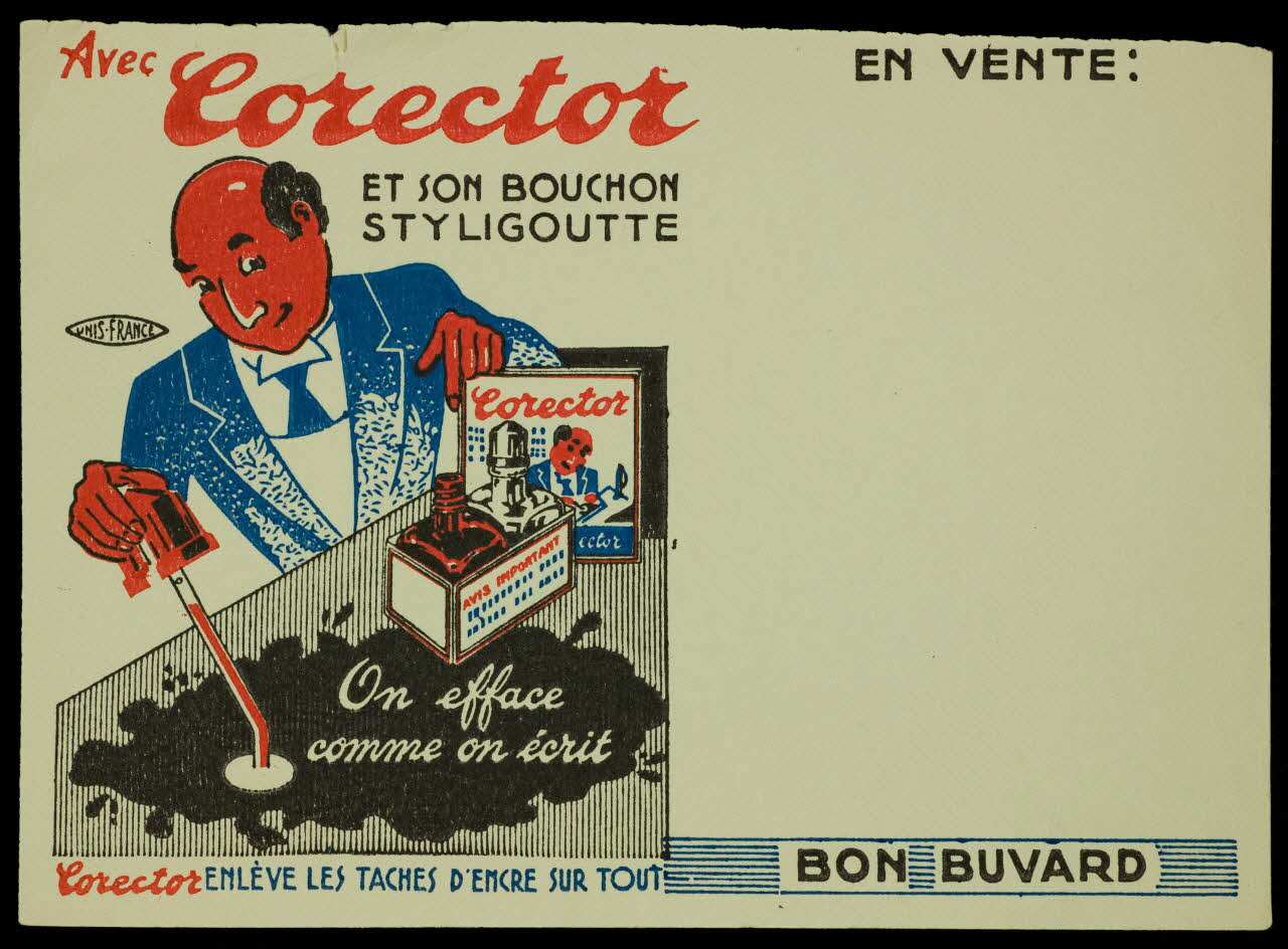 buvard publicitaire Avec Corector  ET SON BOUCHON  STYLIGOUTTE 1994.34.576 Photo