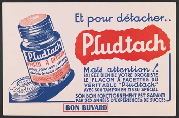 buvard publicitaire Et pour détacher..  Pludtach 1994.34.583 Photo