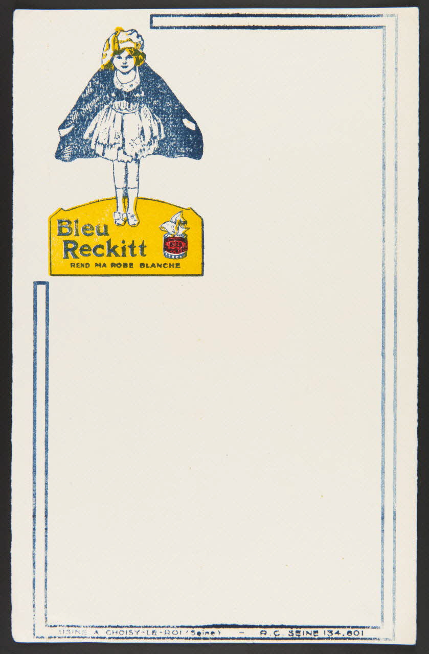 buvard publicitaire Bleu  Reckitt  REND MA ROBE BLANCHE 1994.34.587 Photo