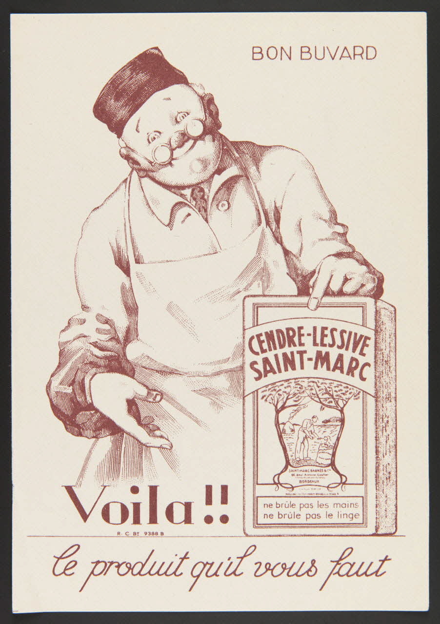 buvard publicitaire Voila !!  le produit qu'il vous faut  CENDRE-LESSIVE  SAINT-MARC 1994.34.588 Photo