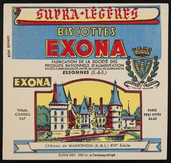 buvard publicitaire BISCOTTES  EXONA 1994.34.60 Photo