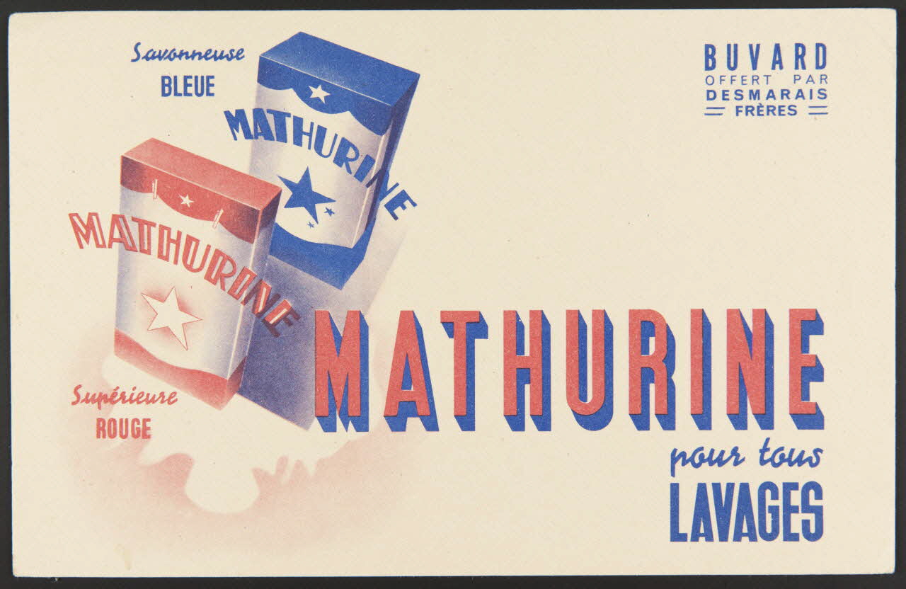 buvard publicitaire MATHURINE  pour tous  LAVAGES 1994.34.603 Photo