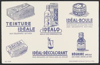 buvard publicitaire TEINTURE  IDEALE  AUX COLORANTS ACTIVES 1994.34.605  Photo
