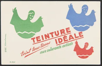 buvard publicitaire TEINTURE  IDEALE  aux colorants activés 1994.34.606  Photo