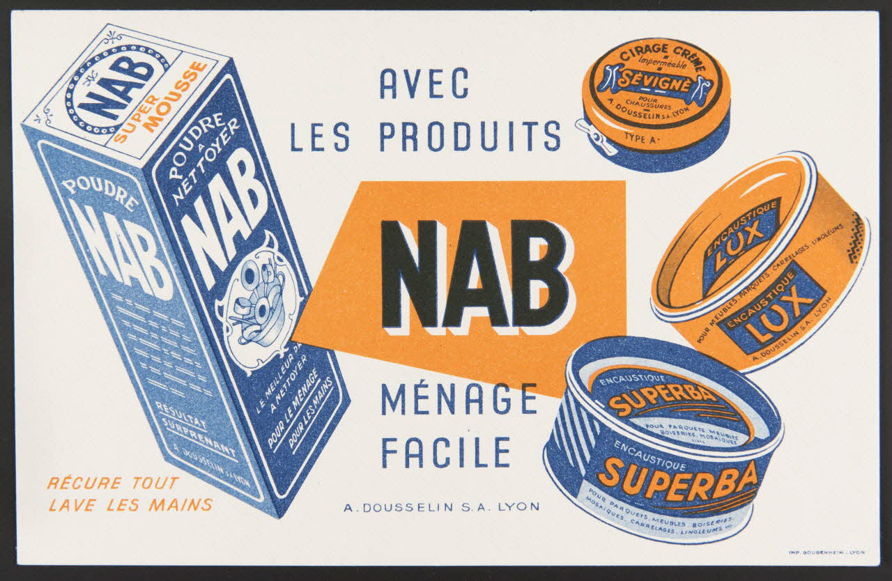 buvard publicitaire AVEC  LES PRODUITS  NAB  MENAGE  FACILE 1994.34.616 Photo