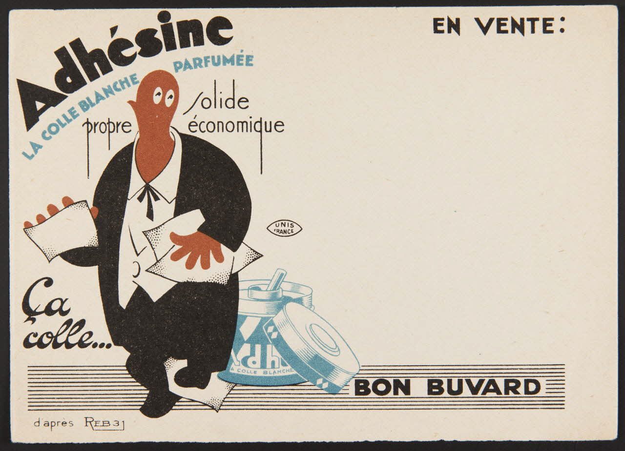 buvard publicitaire Adhésine  LA COLLE BLANCHE PARFUMEE 1994.34.620 Photo