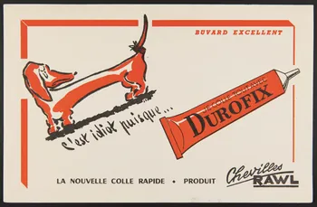 buvard publicitaire JE COLLE TOUT AVEC  DUROFIX 1994.34.622 Photo
