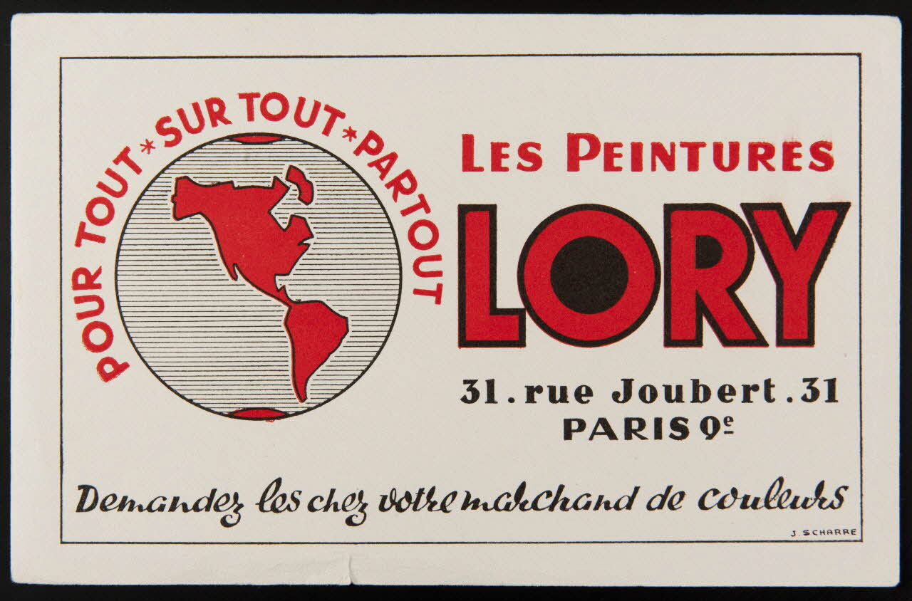 buvard publicitaire LES PEINTURES  LORY 1994.34.636 Photo