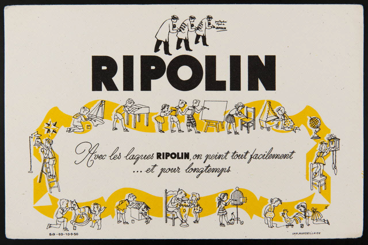 buvard publicitaire Avec les laques RIPOLIN, on peint tout facilement  ...et pour longtemps 1994.34.647 Photo