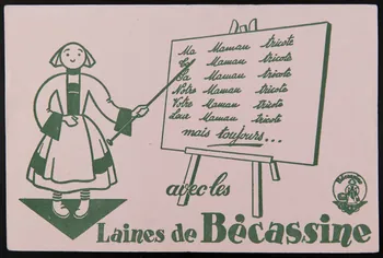 buvard publicitaire Laines de Bécassine 1994.34.659 Photo