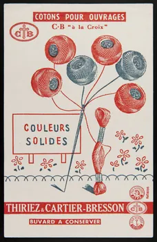 buvard publicitaire COTONS POUR OUVRAGES  C.B "à la Croix" 1994.34.673 Photo