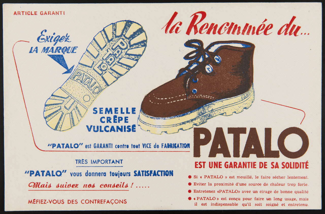 buvard publicitaire PATALO  EST UNE GARANTIE DE SA SOLIDITE 1994.34.691 Photo