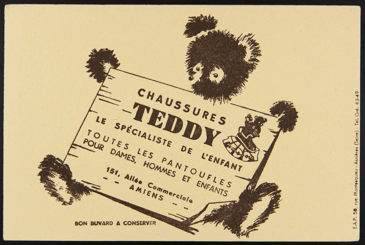 buvard publicitaire CHAUSSURES  TEDDY  LE SPECIALISTE DE L' ENFANT 1994.34.696 Photo
