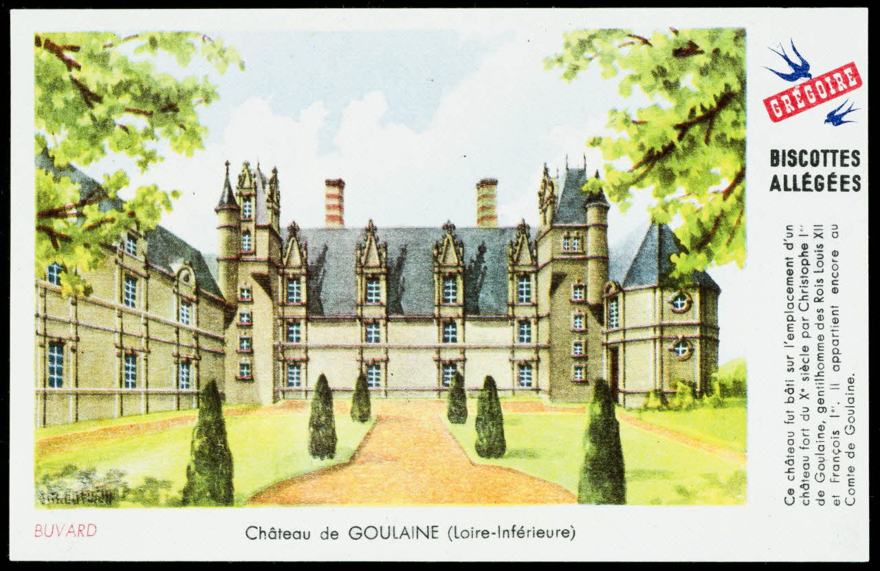 buvard publicitaire Château de GOULAINE (Loire-Inférieure) 1994.34.70 Photo