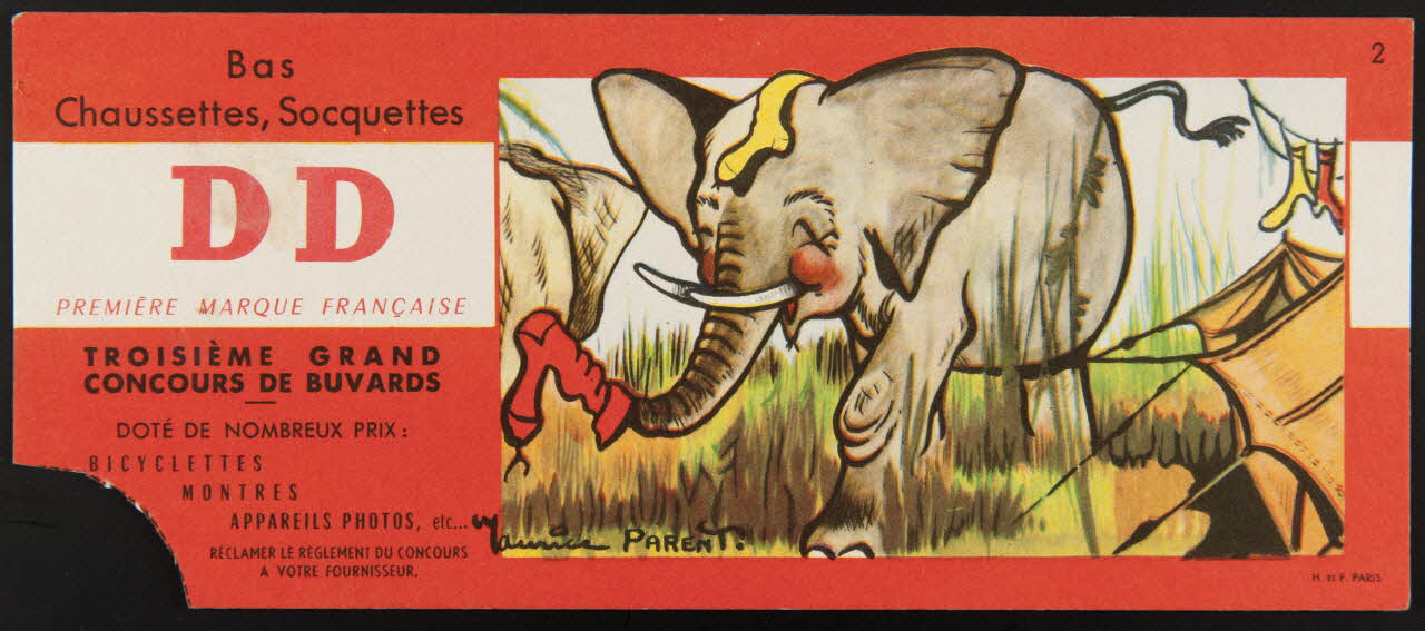 buvard publicitaire Bas  Chaussettes, Socquettes  DD 1994.34.710 Photo