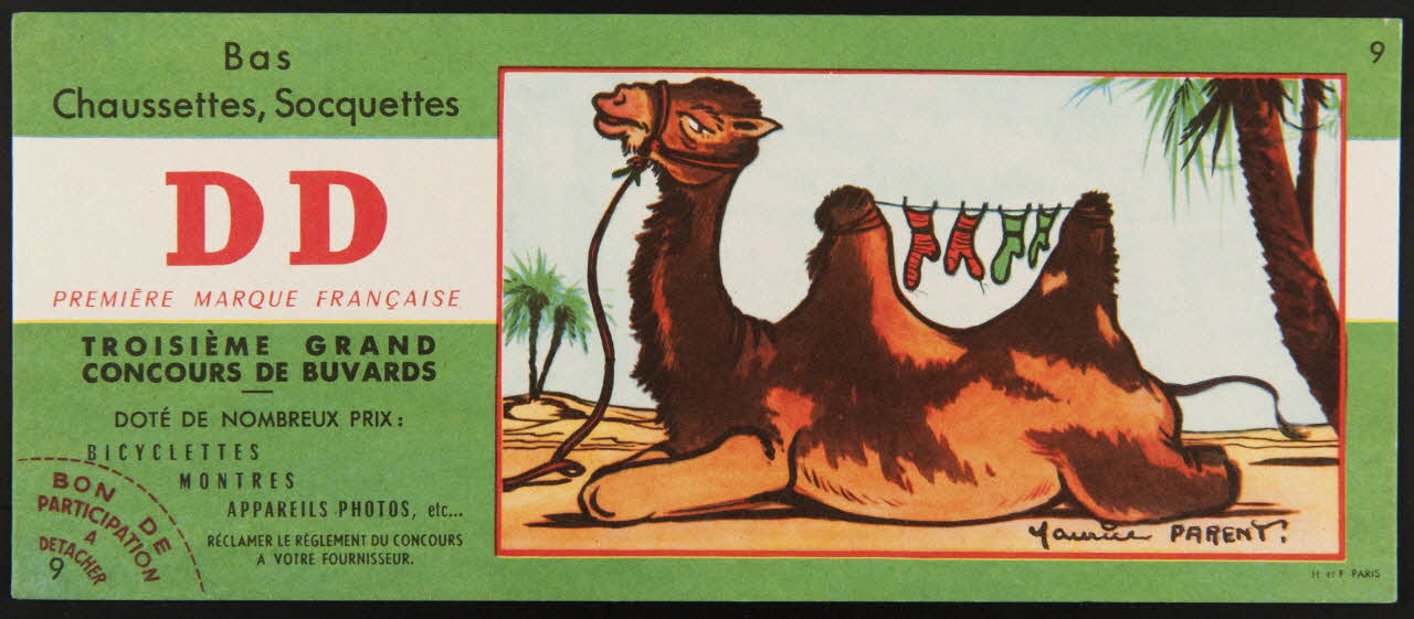 buvard publicitaire Bas  Chaussettes, Socquettes  DD 1994.34.711 Photo