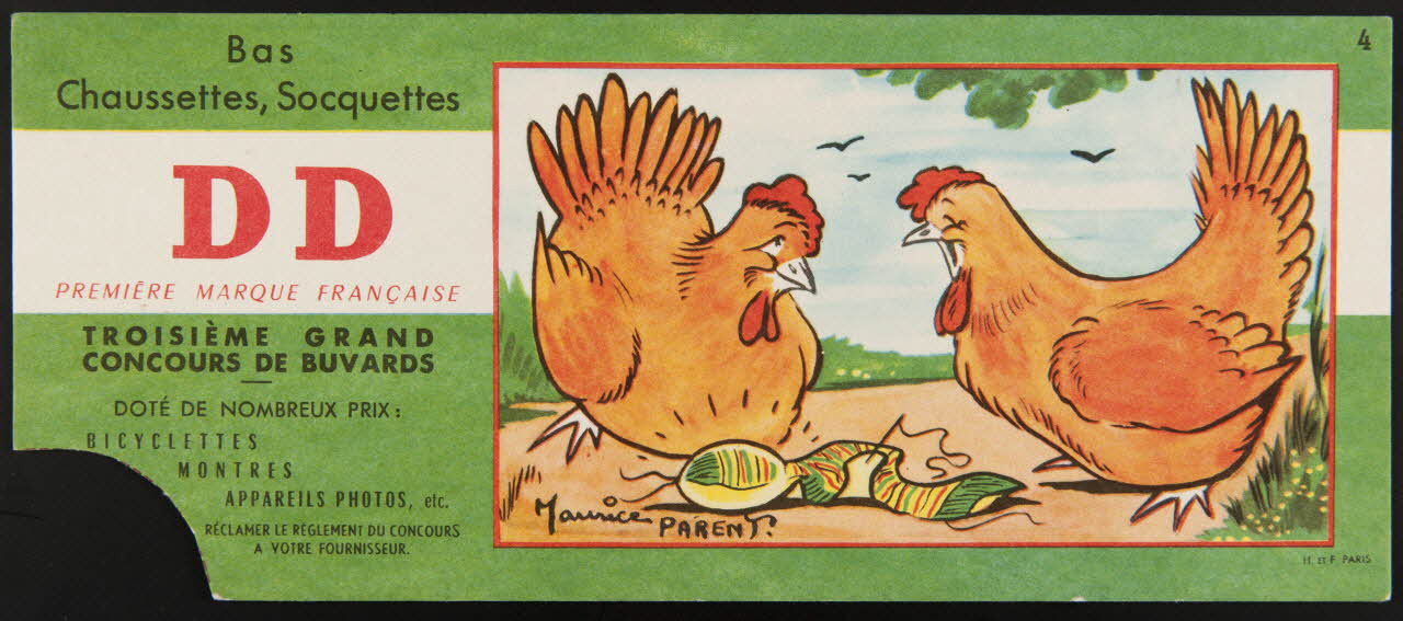 buvard publicitaire Bas  Chaussettes, Socquettes  DD 1994.34.712 Photo