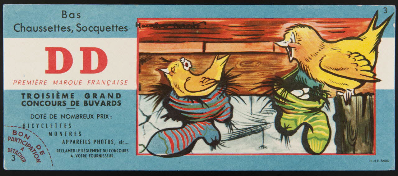 buvard publicitaire Bas  Chaussettes, Socquettes  DD 1994.34.713 Photo