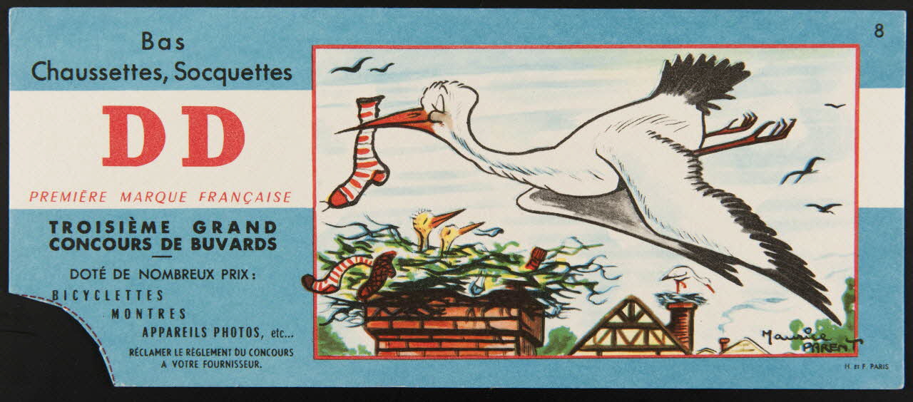 buvard publicitaire Bas  Chaussettes, Socquettes  DD 1994.34.714 Photo