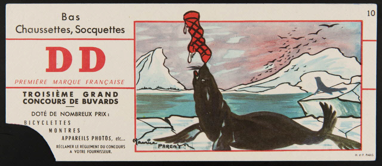 buvard publicitaire Bas  Chaussettes, Socquettes  DD 1994.34.718 Photo