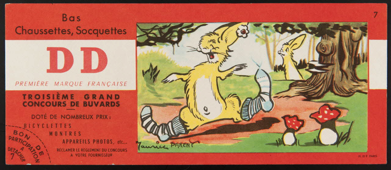 buvard publicitaire Bas  Chaussettes, Socquettes  DD 1994.34.719 Photo