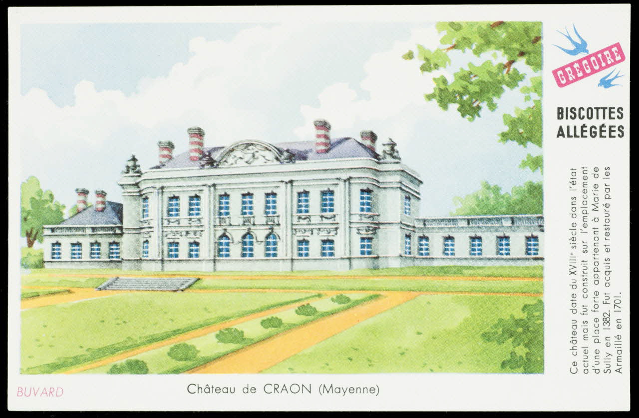 buvard publicitaire Château de CRAON (Mayenne) 1994.34.72 Photo