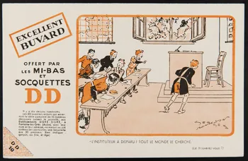 buvard publicitaire LES MI-BAS  ET  SOCQUETTES  DD 1994.34.720 Photo